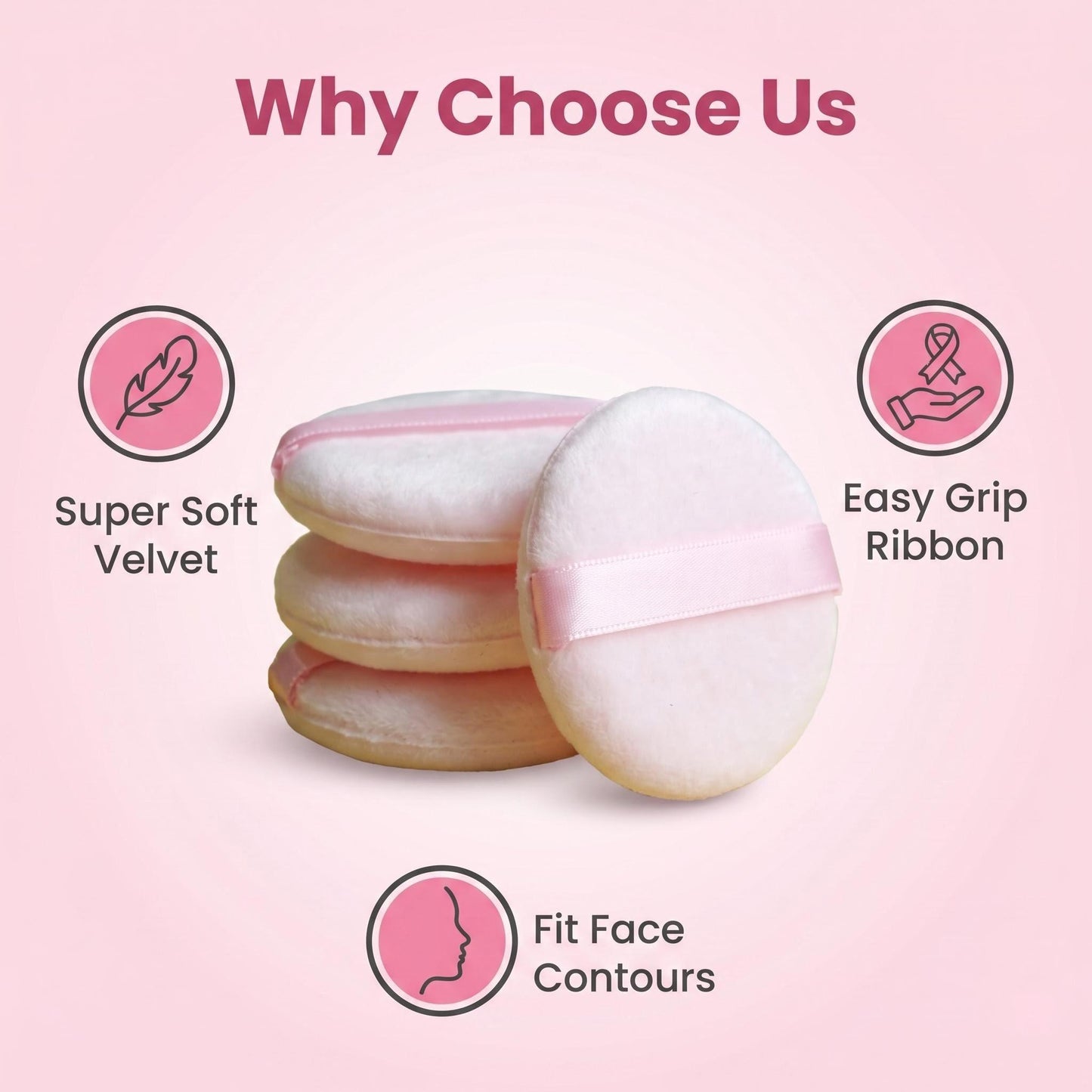 Soft Microfiber Velvet Powder Puff
