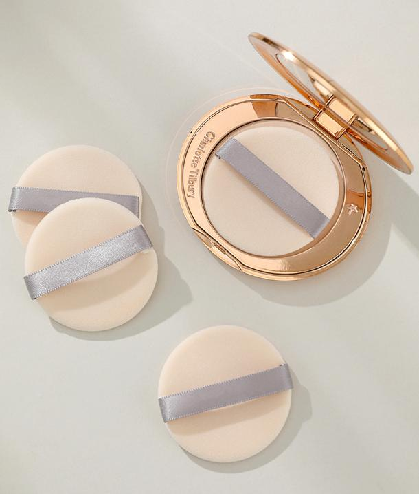 Double-Sided Flocked Powder Puff – Dry Setting Face Beauty Tool